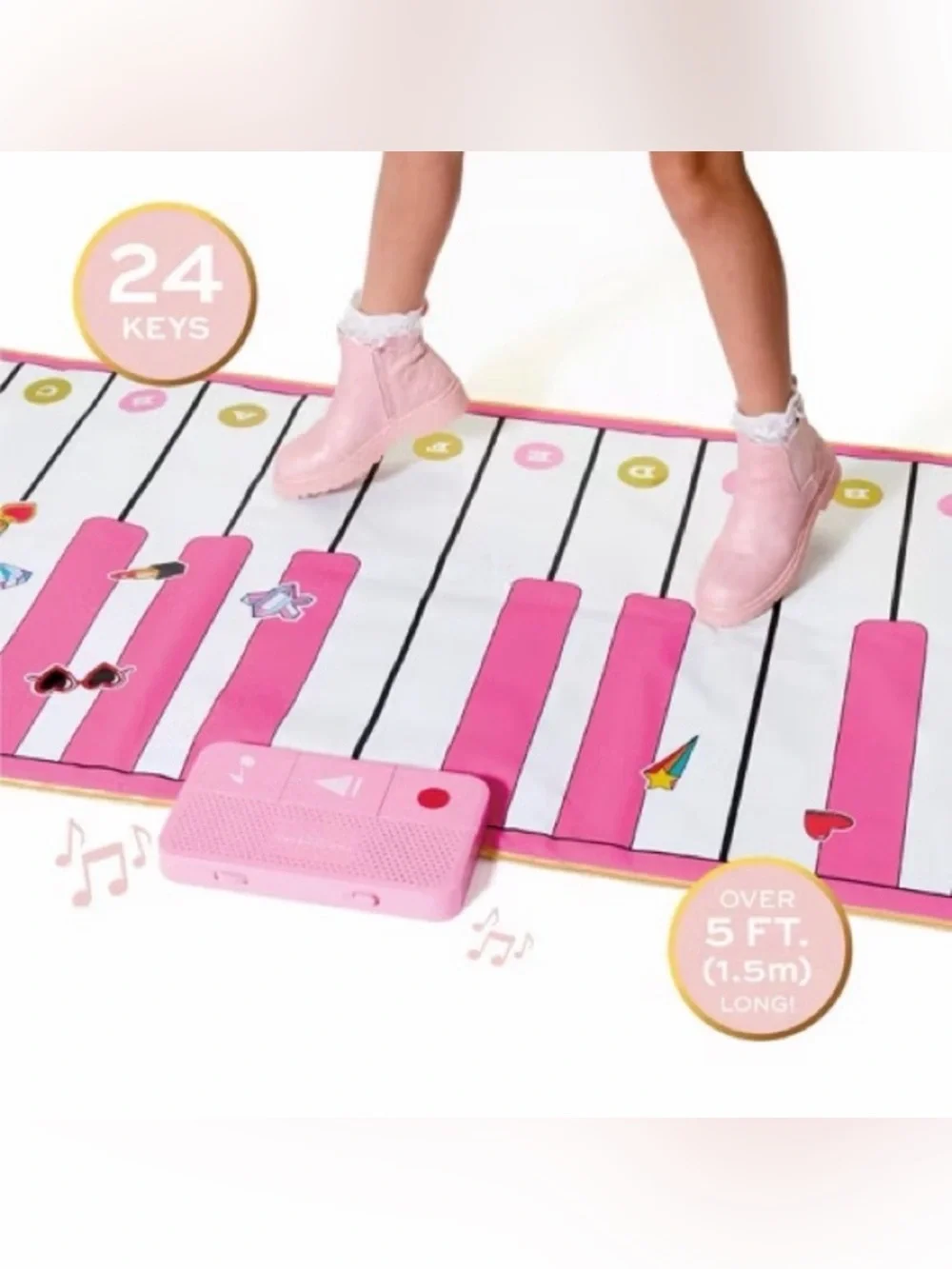 New in Box FAO Schwarz Pink Kids Dance-On Piano. Compose Your Own Music. 1.5+